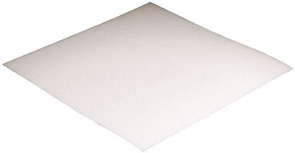 Made in USA - 3/4" Thick x 12" Wide x 4' Long, Polyethylene (HDPE) Sheet - White, ±10% Tolerance - Eagle Tool & Supply