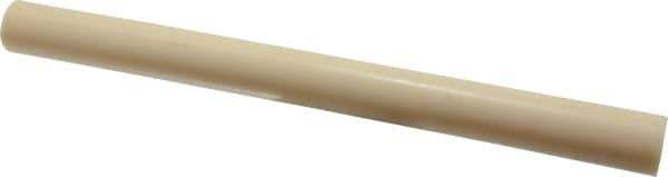 Made in USA - 1' Long, 1" Diam, ABS Plastic Rod - Beige - Eagle Tool & Supply