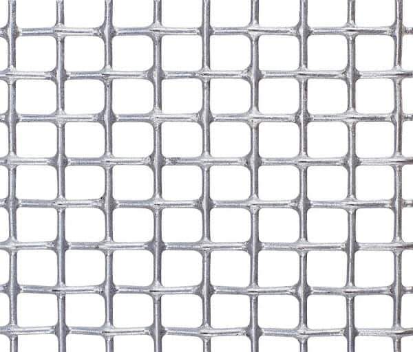 Value Collection - 30 Gage, 0.014 Inch Wire Diameter, 24 x 24 Mesh per Linear Inch, Steel, Wire Cloth - 0.014 Inch Opening Width, 36 Inch Wide, Cut to Length, Galvanized after Weave - Eagle Tool & Supply