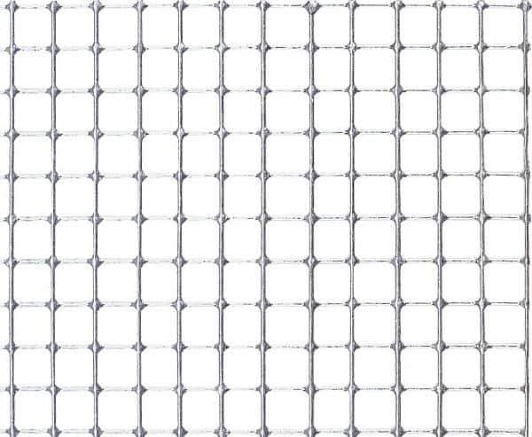 Value Collection - 12 Gage, 0.105 Inch Wire Diameter, 1 x 1 Mesh per Linear Inch, Steel, Welded Fabric Wire Cloth - 36 Inch Wide, Cut to Length, Galvanized - Eagle Tool & Supply