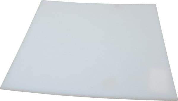 Made in USA - 3/16" Thick x 12" Wide x 1' Long, Polyethylene (UHMW) Sheet - White, ±0.20% Tolerance - Eagle Tool & Supply