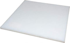 Made in USA - 3/8" Thick x 12" Wide x 1' Long, Polyethylene (UHMW) Sheet - White, ±0.20% Tolerance - Eagle Tool & Supply