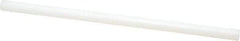 Made in USA - 8' Long, 2-1/4" Diam, Polyethylene (UHMW) Plastic Rod - White - Eagle Tool & Supply
