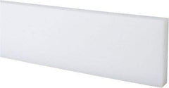 Made in USA - 5 Ft. Long x 3 Inch Wide x 3/4 Inch High, UHMW Polyethylene, Rectangular Plastic Bar - White, +/- 0.10 Tolerance - Eagle Tool & Supply