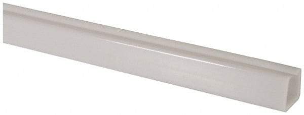 Made in USA - 1/8 Inch Thick, Polyethylene (UHMW), C Rail Wear Strip - 1 Inch Inside Width x 1/2 Inch Opening Width - Eagle Tool & Supply