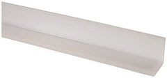 Made in USA - 1/4 Inch Thick, Polyethylene (UHMW), Strip Angle Wear Strip - 2 Inch Wide - Eagle Tool & Supply