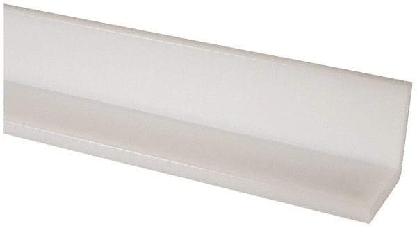 Made in USA - 1/2 Inch Thick, Polyethylene (UHMW), Strip Angle Wear Strip - 3 Inch Wide - Eagle Tool & Supply