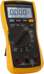 Fluke - 117, CAT III, 600 VAC/VDC, Digital True RMS Auto Ranging Manual Ranging Multimeter - 40 mOhm, Measures Voltage, Capacitance, Current, Frequency, Resistance - Eagle Tool & Supply