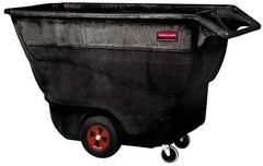 Rubbermaid - 850 Lb Load Capacity, 1/2 Cu Yd, Structural Foam Tilt Truck - 26-7/8" Wide x 57-3/8" Long x 33-7/8" High, Black - Eagle Tool & Supply