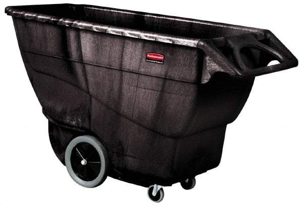 Rubbermaid - 2,100 Lb Load Capacity, 1 Cu Yd, Structural Foam Tilt Truck - 33-1/2" Wide x 70-3/4" Long x 42-1/4" High, Black - Eagle Tool & Supply