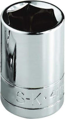 SK - 1-1/4", 1/2" Drive, Standard Hand Socket - 6 Points, Steel, Chrome Finish - Eagle Tool & Supply