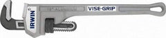 Irwin - 18" Aluminum Straight Pipe Wrench - 2-1/2" Pipe Capacity - Eagle Tool & Supply