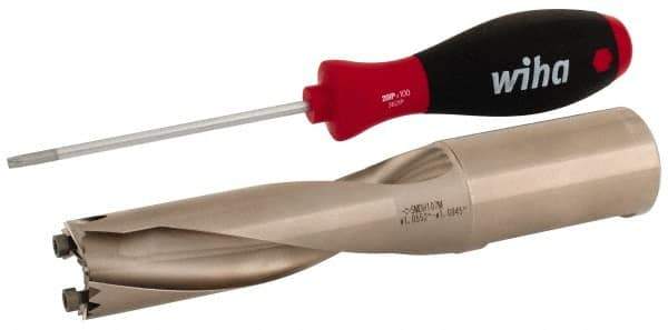Sumitomo - 26.81 to 27.8mm Diam, 3xD, 3.701" Max Depth, 1-1/4" Shank Diam, 4.517" Flute, 6.89" OAL, Replaceable Tip Drill - Series SMD - Eagle Tool & Supply