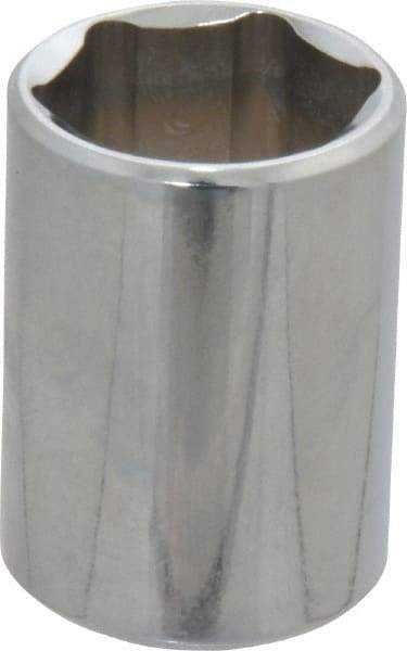 Proto - 1/2" Drive, Standard Hand Socket - 6 Points, 1-1/2" OAL, Chrome Finish - Eagle Tool & Supply