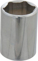 Proto - 1/2" Drive, Standard Hand Socket - 6 Points, 1-1/2" OAL, Chrome Finish - Eagle Tool & Supply