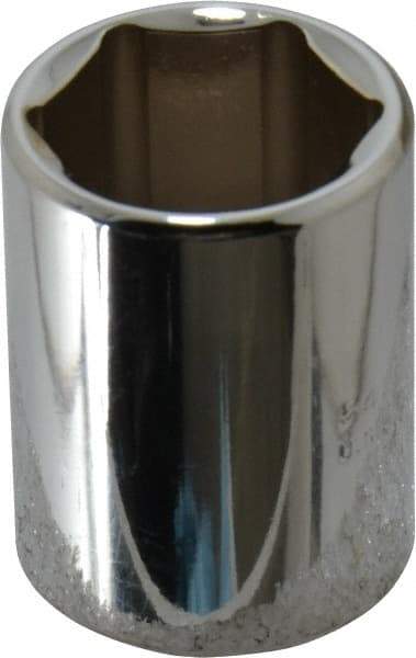 Proto - 1/2" Drive, Standard Hand Socket - 6 Points, 1-1/2" OAL, Chrome Finish - Eagle Tool & Supply