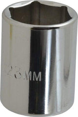 Proto - 1/2" Drive, Standard Hand Socket - 6 Points, 1-1/2" OAL, Chrome Finish - Eagle Tool & Supply