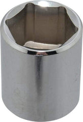 Proto - 1/2" Drive, Standard Hand Socket - 6 Points, 1-1/2" OAL, Chrome Finish - Eagle Tool & Supply