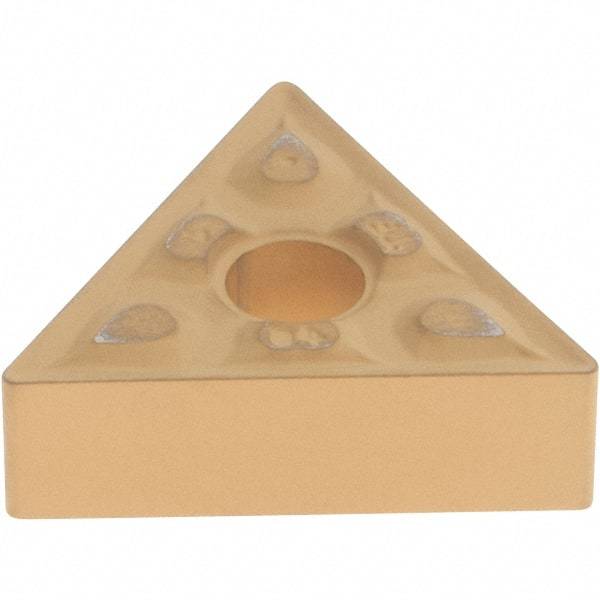 Iscar - TNMG331 TF Grade IC9150 Carbide Turning Insert - TiCN/Al2O3/TiN Finish, 60° Triangle, 3/8" Inscr Circle, 3/16" Thick, 1/64" Corner Radius - Eagle Tool & Supply