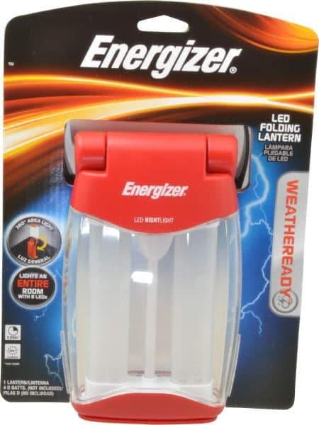 Energizer - LED Bulb, 200 Lumens, Spotlight/Lantern Flashlight - Red Plastic Body, 4 D Batteries Not Included - Eagle Tool & Supply