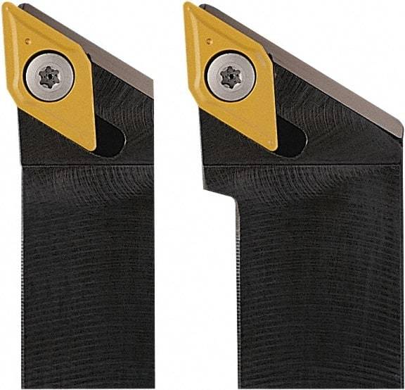 Seco - SDJC, Left Hand Cut, 93° Lead Angle, 32mm Shank Height x 25mm Shank Width, Neutral Rake Indexable Turning Toolholder - 170mm OAL, DCMT 1504.. Insert Compatibility, Series Screw Lock - Eagle Tool & Supply