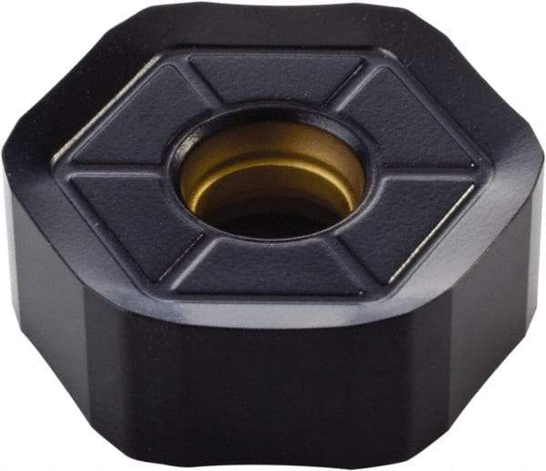 Kennametal - HNGJ535 LD Grade KCPM20 Carbide Milling Insert - TiN/MT/TiCN/Al2O3 Finish, 7/32" Thick, 5/8" Inscribed Circle, 3/64" Corner Radius - Eagle Tool & Supply
