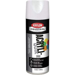 Krylon - 16 oz White Acrylic Lacquer Enamel Primer - 15 to 20 Sq Ft/Gal, 365 gL Content, Direct to Metal, Spray - Eagle Tool & Supply