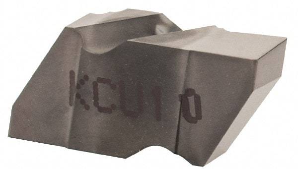 Kennametal - 2125NG Grade KCU10, 3.18mm Cutting Width Carbide Grooving Insert - 2.79mm Max Depth of Cut, Left Hand, 0.19mm Corner Radius, AlTiN Finish - Eagle Tool & Supply
