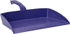 Vikan - 12-1/2" Wide Handheld Dustpan - Plastic Body, 4-1/2" Handle, Purple - Eagle Tool & Supply