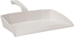 Vikan - 12-1/2" Wide Handheld Dustpan - Plastic Body, 4-1/2" Handle, White - Eagle Tool & Supply