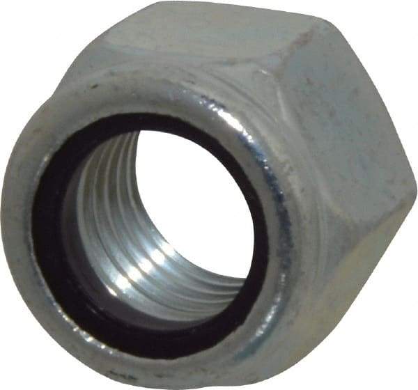 Value Collection - 3/4-10 UNC Grade 5 Hex Lock Nut with Nylon Insert - 1-1/16" Width Across Flats, 7/8" High, Zinc Trivalent Chromate Finish - Eagle Tool & Supply