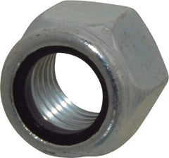 Value Collection - 3/4-10 UNC Grade 5 Hex Lock Nut with Nylon Insert - 1-1/16" Width Across Flats, 7/8" High, Zinc Trivalent Chromate Finish - Eagle Tool & Supply