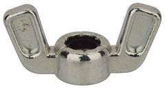 Value Collection - 5/16-24 UNF, Zinc Plated, Zinc Alloy Nylon-Insert Locking Wing Nut - Grade 2, 1-1/2" Wing Span, 0.718" Wing Span - Eagle Tool & Supply