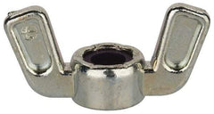 Value Collection - 5/16-18 UNC, Zinc Plated, Zinc Alloy Nylon-Insert Locking Wing Nut - Grade 2, 1-1/2" Wing Span, 0.718" Wing Span - Eagle Tool & Supply