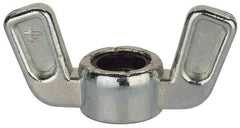 Value Collection - 3/8-16 UNC, Zinc Plated, Zinc Alloy Nylon-Insert Locking Wing Nut - Grade 2, 1-1/2" Wing Span, 0.718" Wing Span - Eagle Tool & Supply