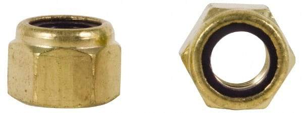 Value Collection - 5/8-11 UNC Hex Lock Nut with Nylon Insert - 15/16" Width Across Flats, 3/4" High, Uncoated - Eagle Tool & Supply