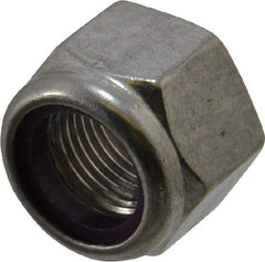 Value Collection - 5/8-18 UNF 18-8 Hex Lock Nut with Nylon Insert - 15/16" Width Across Flats, 3/4" High, Uncoated - Eagle Tool & Supply