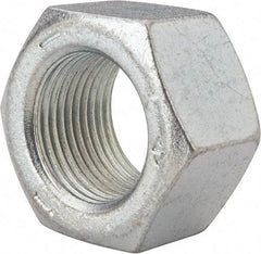 Value Collection - 1-1/8 - 12 UNF Steel Right Hand Hex Nut - 1-11/16" Across Flats, 0.999" High, Zinc Clear Finish - Eagle Tool & Supply