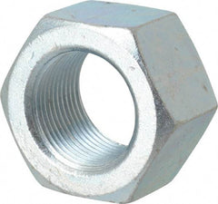 Value Collection - 1-1/4 - 12 UNF Steel Right Hand Hex Nut - 1-7/8" Across Flats, 1.094" High, Zinc Clear Finish - Eagle Tool & Supply