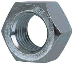 Value Collection - 1-1/2 - 12 UNF Steel Right Hand Hex Nut - 2-1/4" Across Flats, 1.317" High, Zinc-Plated Finish - Eagle Tool & Supply