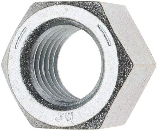 Value Collection - 1-3/8 - 6 UNC Steel Right Hand Hex Nut - 2-1/16" Across Flats, 1.206" High, Zinc Clear Finish - Eagle Tool & Supply