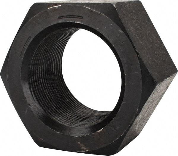 Value Collection - 2-12 UN Steel Right Hand Hex Nut - 3-1/8" Across Flats, 1-23/32" High, Uncoated - Eagle Tool & Supply