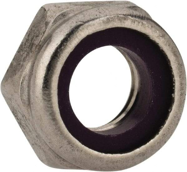 Value Collection - 5/16-18 UNC 18-8 Hex Lock Nut with Nylon Insert - 1/2" Width Across Flats, 1/4" High, Uncoated - Eagle Tool & Supply