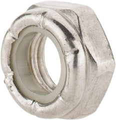 Value Collection - 3/8-16 UNC 18-8 Hex Lock Nut with Nylon Insert - 9/16" Width Across Flats, 17/64" High, Uncoated - Eagle Tool & Supply