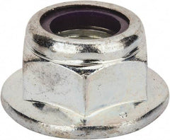 Value Collection - 3/4-10 UNC Grade 2 Hex Flange Lock Nut with Nylon Insert - 1-1/8" Width Across Flats, 13/16" High, Zinc-Plated Finish - Eagle Tool & Supply