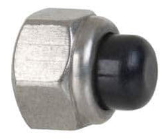 Value Collection - #8-32 UNC, 11/32" Width Across Flats, Uncoated, Stainless Steel Acorn Nut - 23/64" Overall Height, Nylon Insert Type, Grade 18-8 - Eagle Tool & Supply