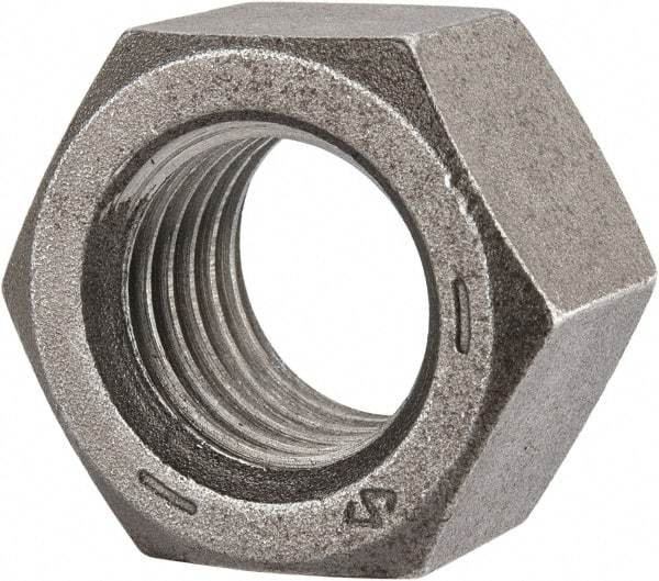 Value Collection - 1-1/8 - 7 UNC Steel Right Hand Hex Nut - 1-11/16" Across Flats, 0.999" High, Uncoated - Eagle Tool & Supply