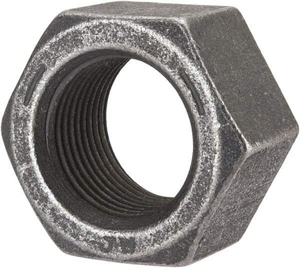 Value Collection - 1-1/8 - 12 UNF Steel Right Hand Hex Nut - 1-11/16" Across Flats, 0.999" High, Uncoated - Eagle Tool & Supply