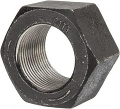 Value Collection - 1-3/8 - 12 UNF Steel Right Hand Hex Nut - 2-1/16" Across Flats, 1.206" High, Uncoated - Eagle Tool & Supply