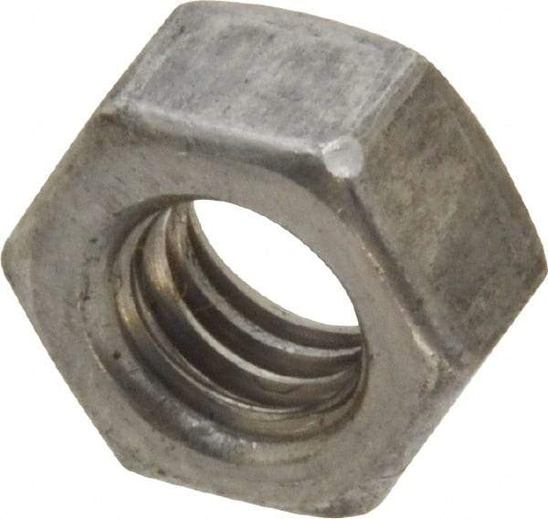 Value Collection - 5/16-18 UNC Steel Right Hand Hex Nut - 1/2" Across Flats, 17/64" High, Uncoated - Eagle Tool & Supply